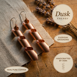 Ember's Dusk Copper Earrings