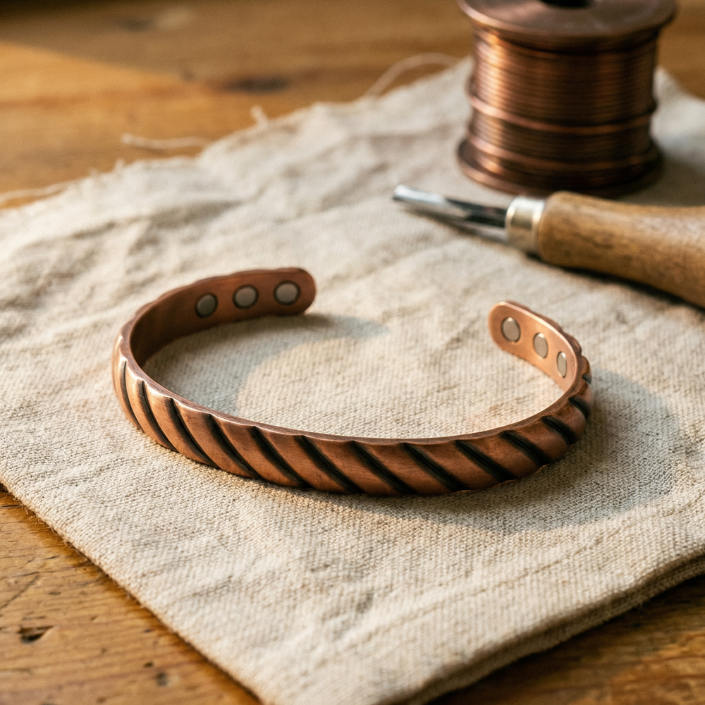 Ember's Thorn Copper Bracelet