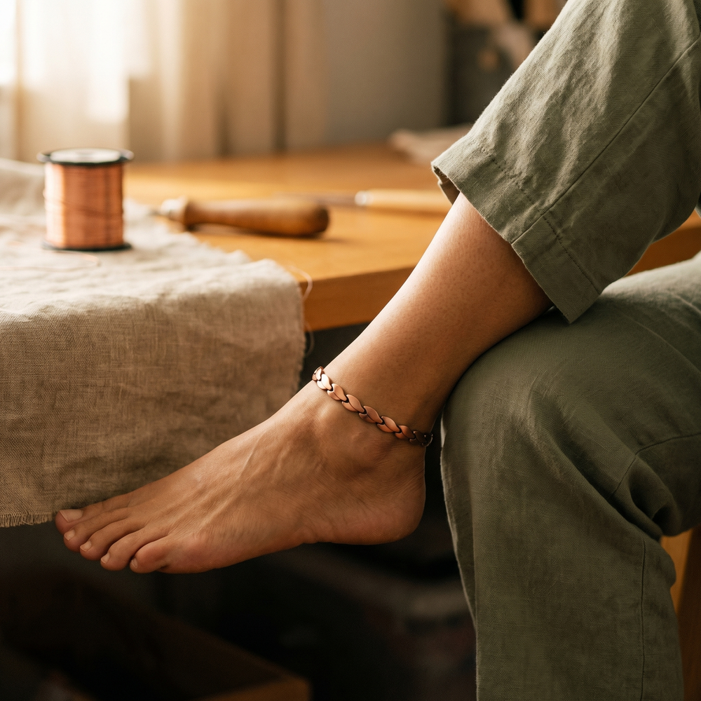 Ember's Marsh Copper Anklet