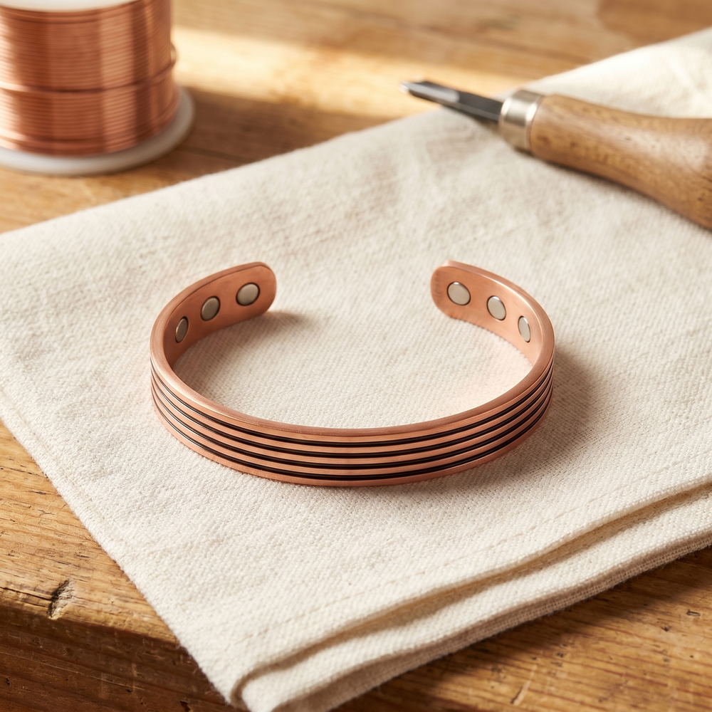 Ember's Sage Copper Bracelet