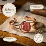 Ember's Sphere Pink Copper Bracelet
