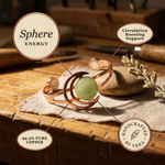 Ember's Sphere Green Copper Bracelet