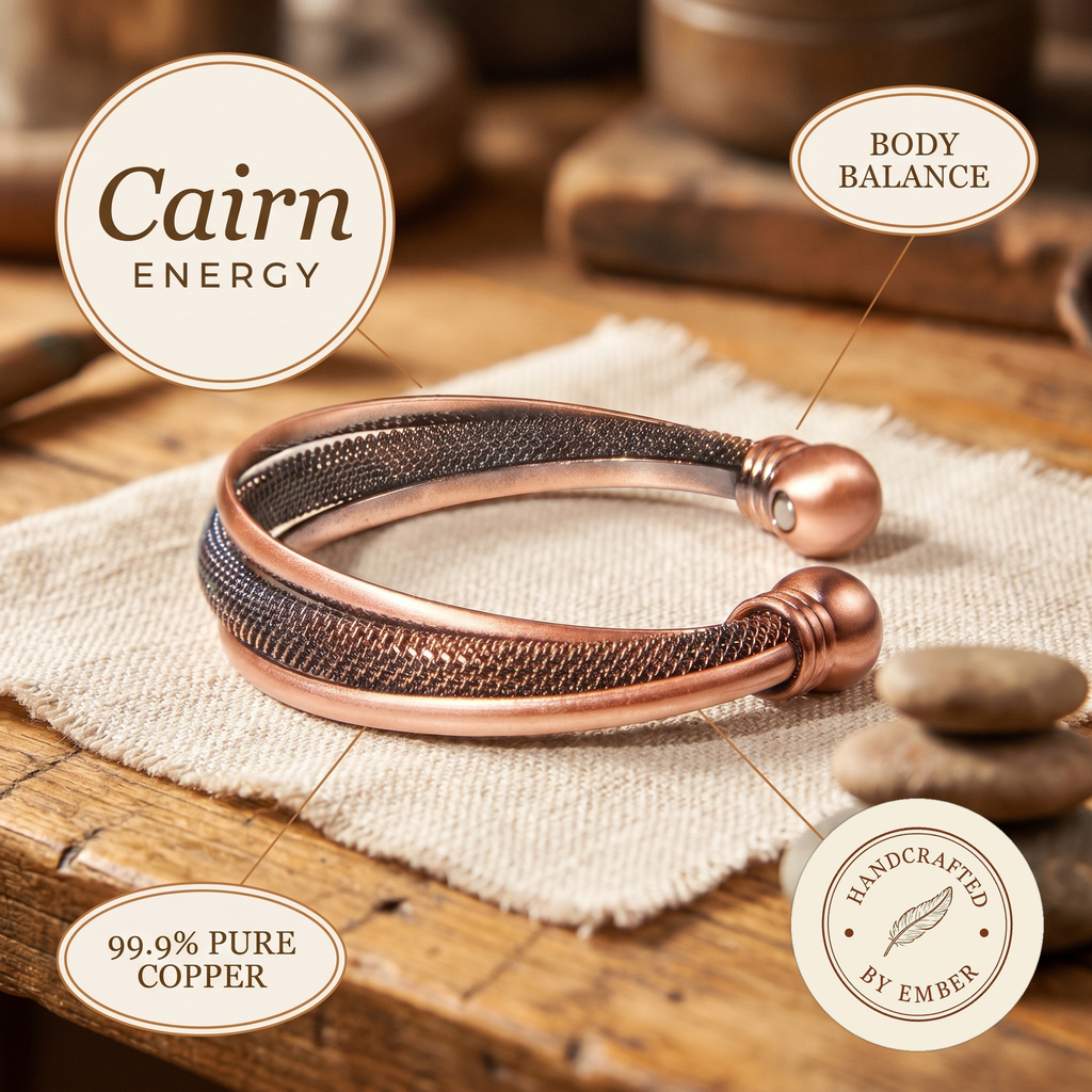 Ember's Cairn Copper Bracelet