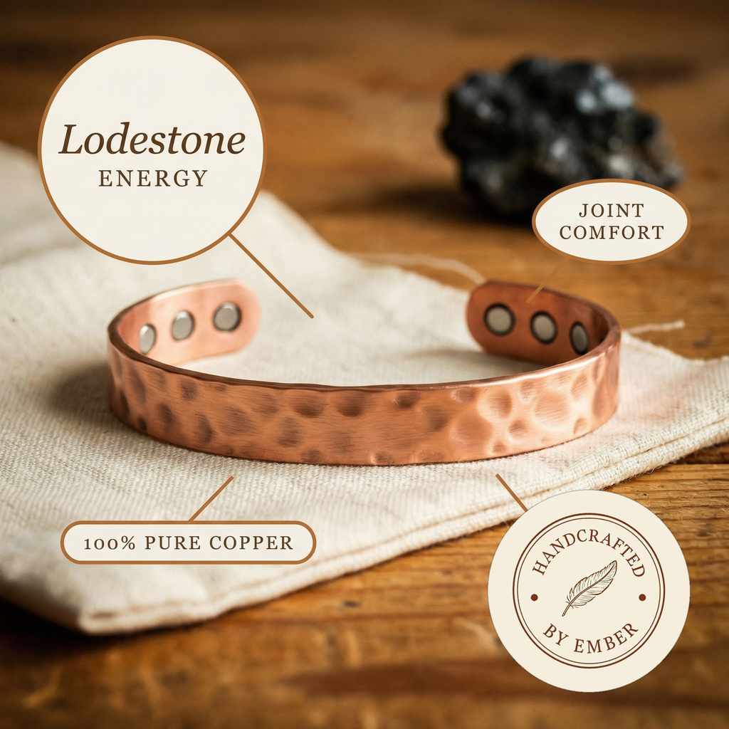 Ember's Lodestone Copper Bracelet