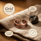 Ember's Grid Copper Ring