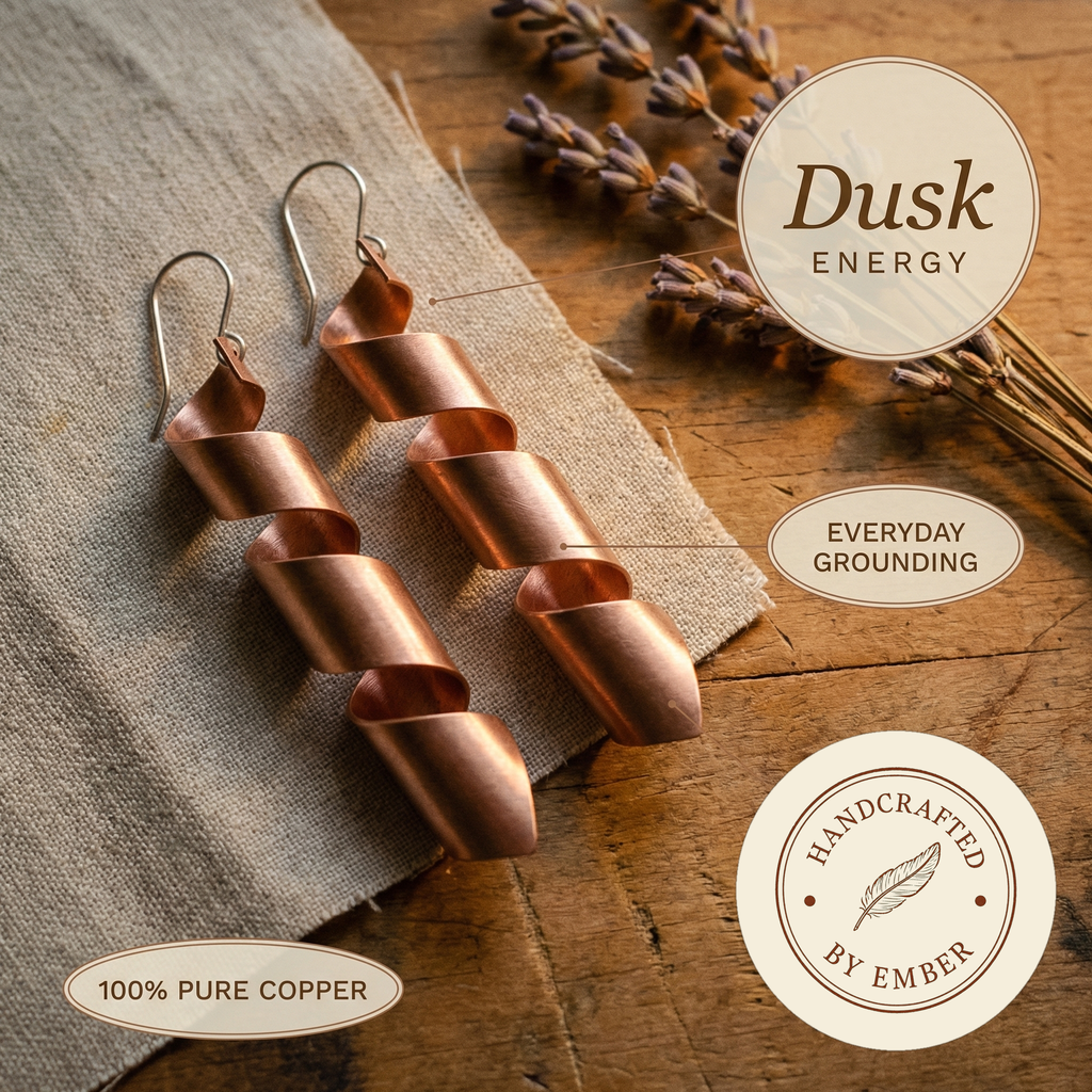 Ember's Dusk Copper Earrings