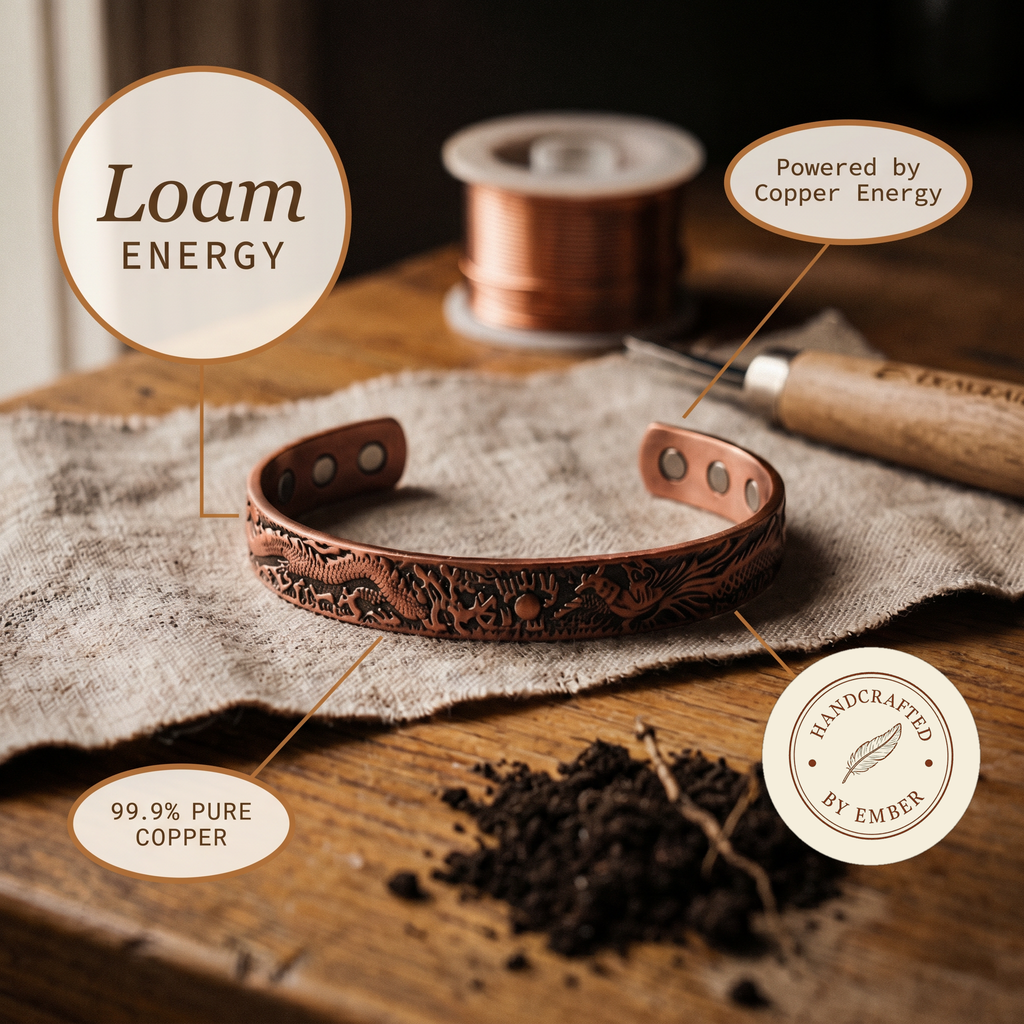 Ember's Loam Copper Bracelet