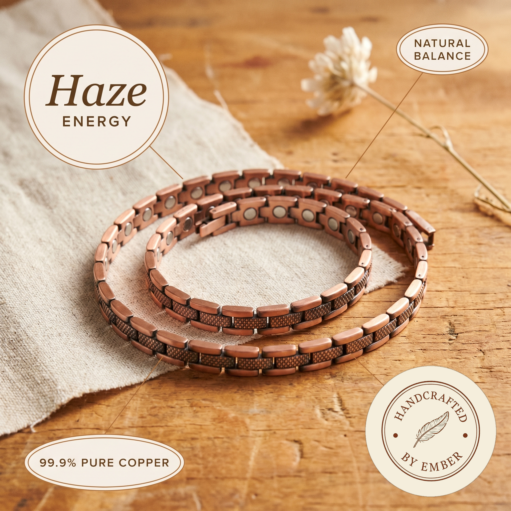 Ember's Haze Copper Necklace