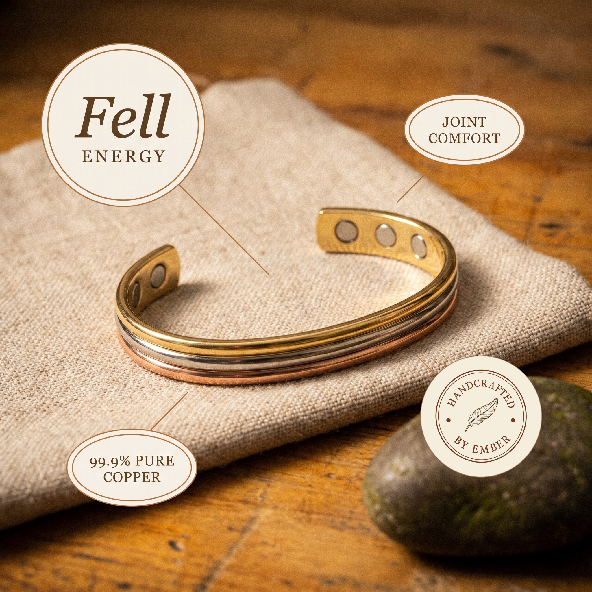 Ember's Fell Copper Bracelet