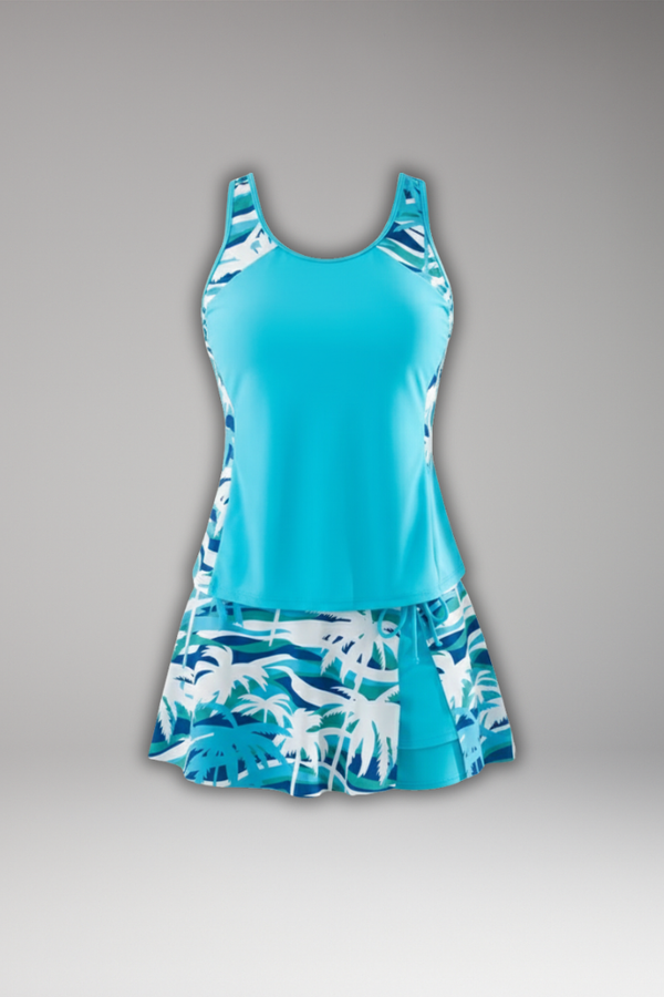 Ava | Women’s Racerback Tankini Set with Skirt