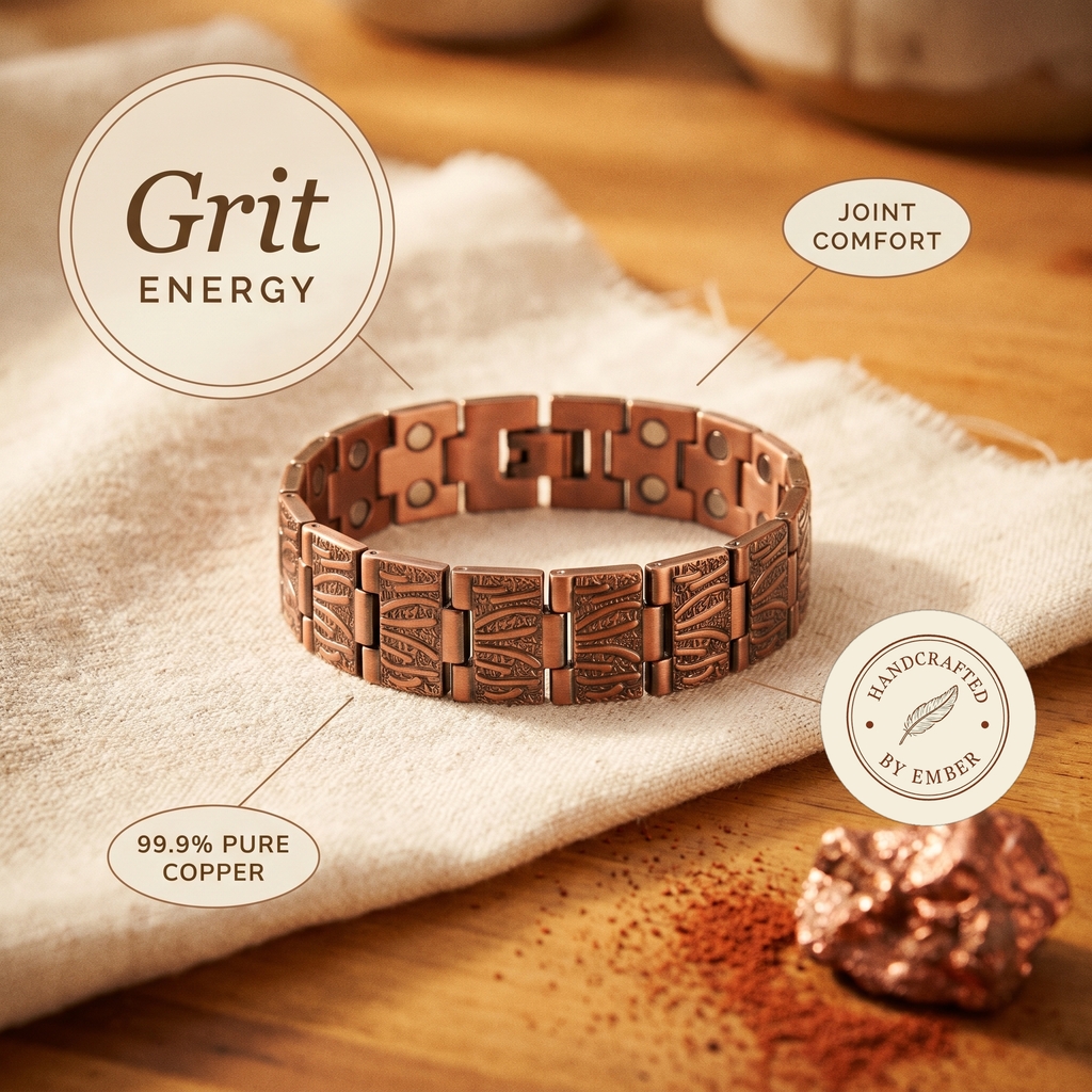 Ember's Grit Men's Copper Bracelet
