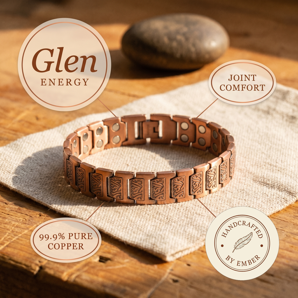 Ember's Glen Men's Copper Bracelet
