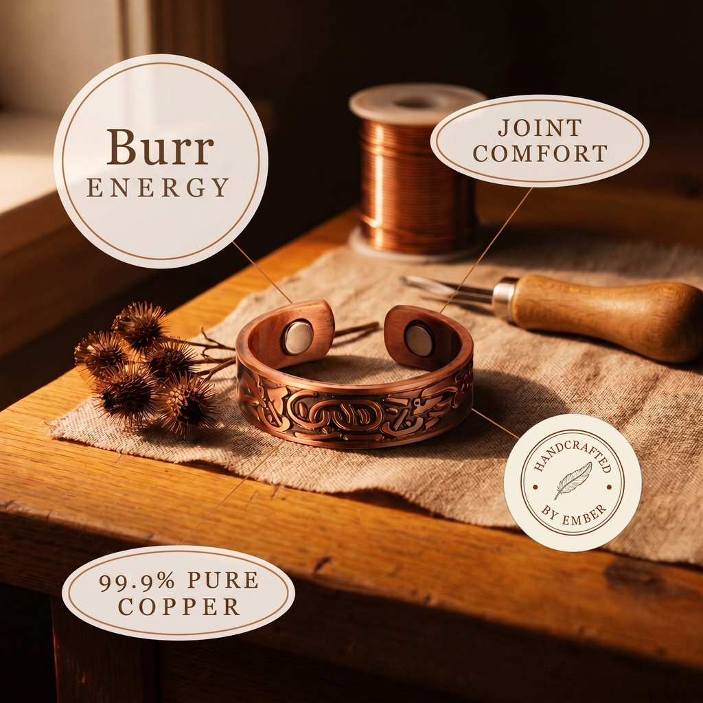 Ember's Burr Copper Ring