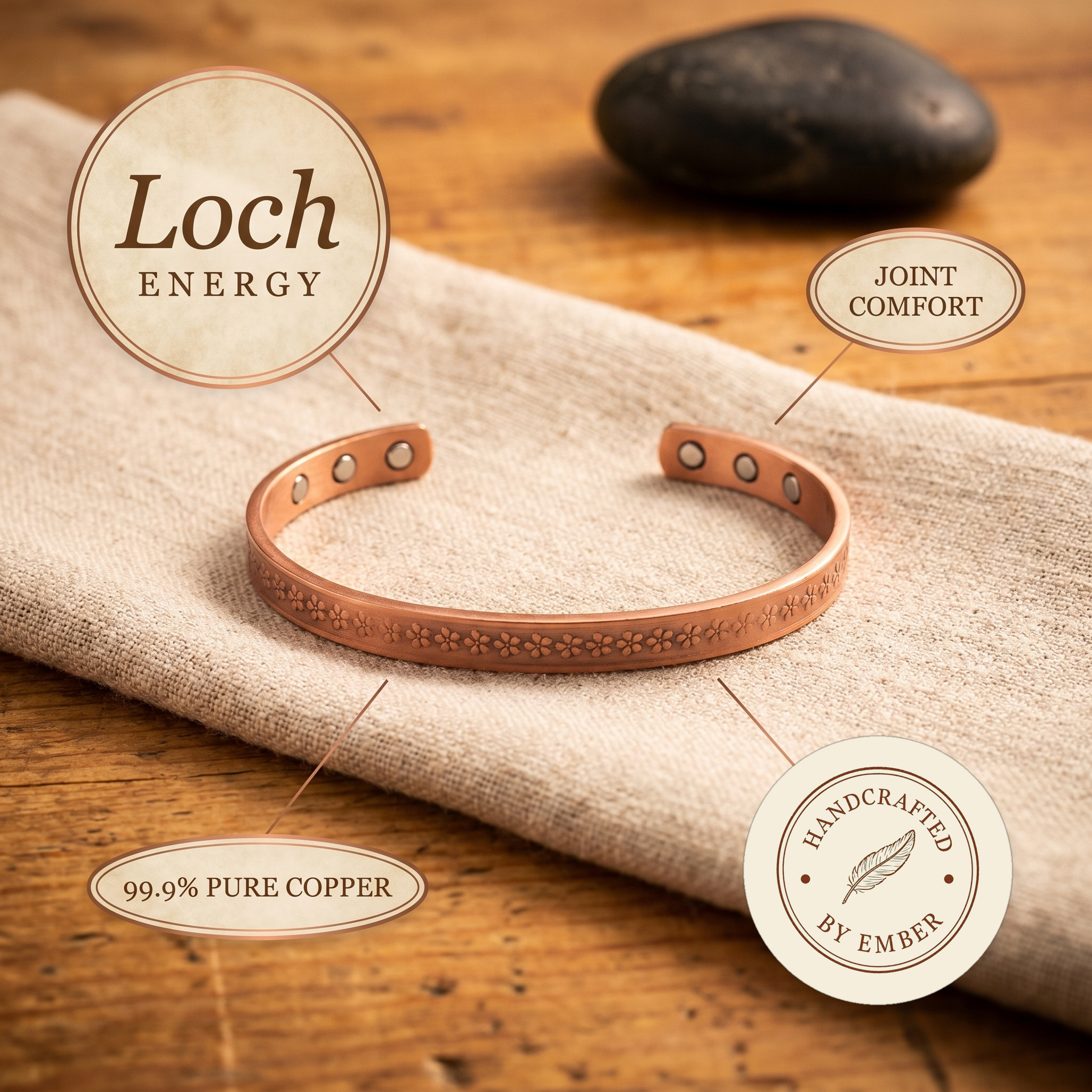 Ember's Loch Copper Bracelet