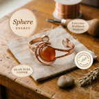 Ember's Sphere Orange Copper Bracelet