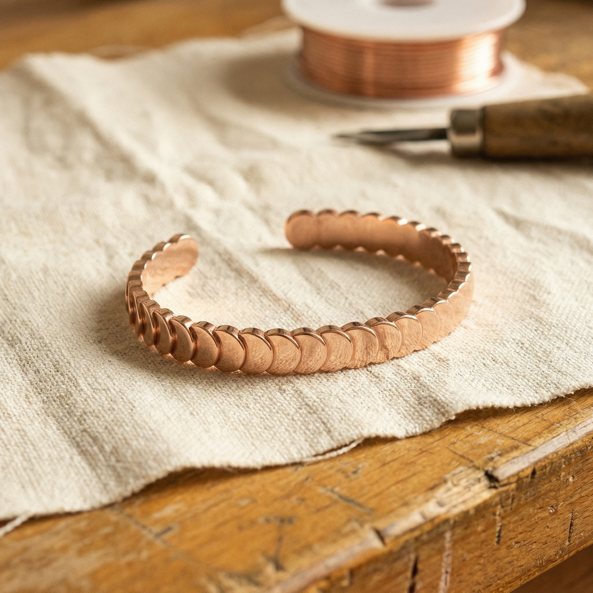 Ember's Tide Copper Bracelet