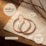 Ember's Willow Copper Earrings