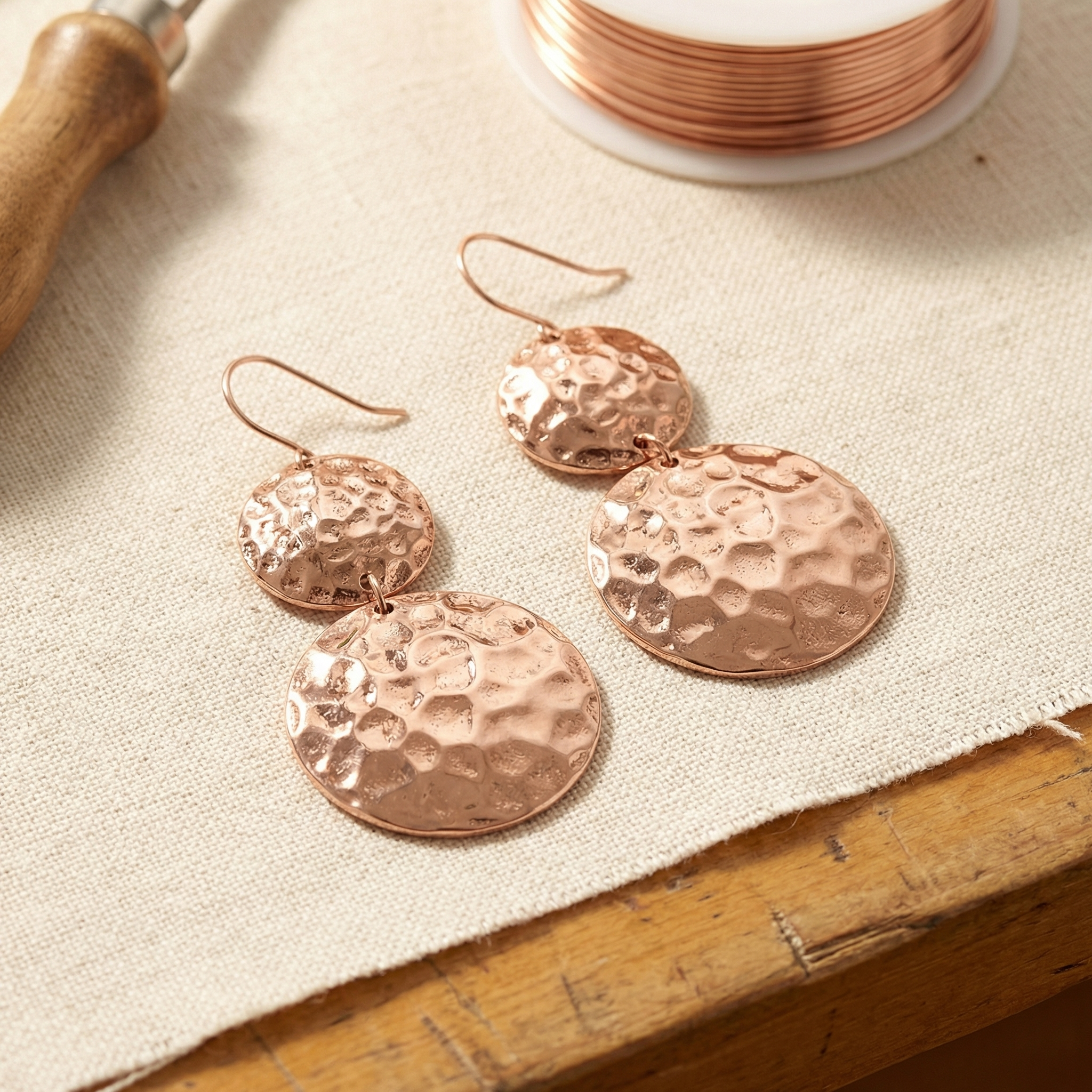 Ember's Solstice Copper Earrings