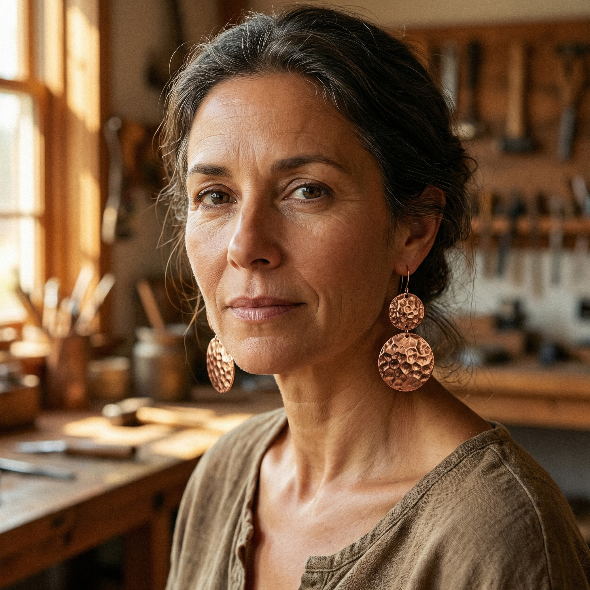 Ember's Solstice Copper Earrings