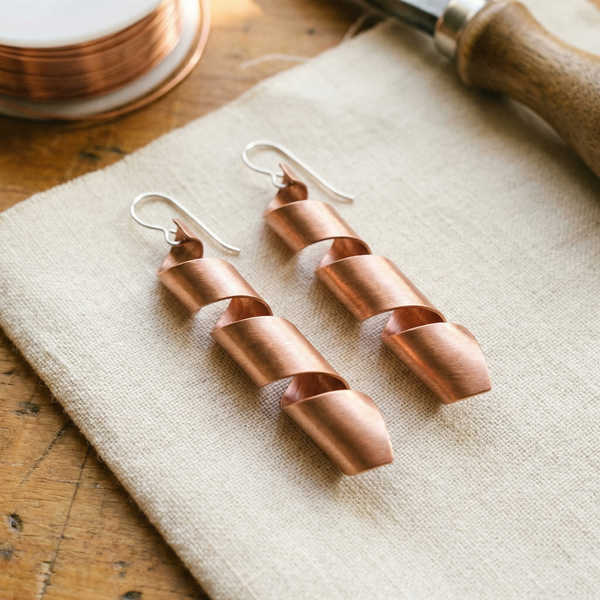 Ember's Dusk Copper Earrings