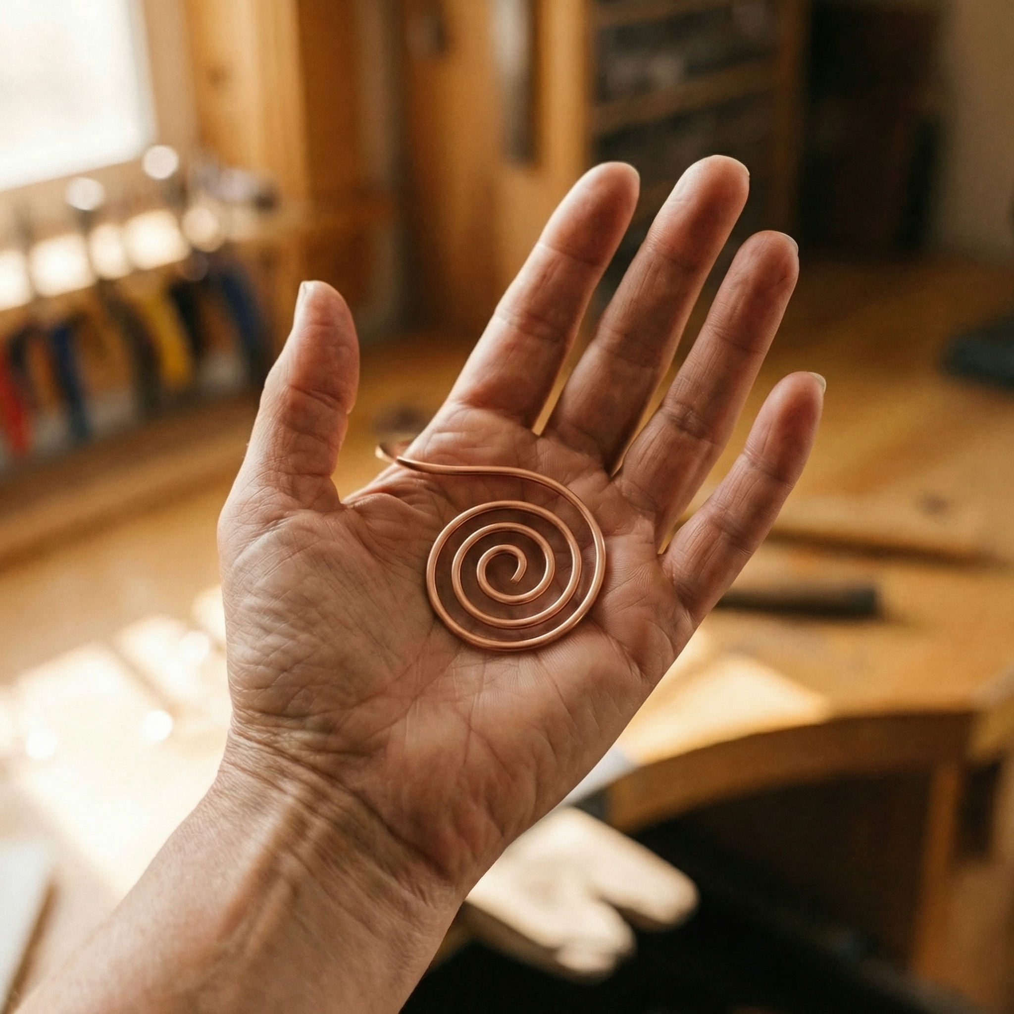 Ember's Flow Copper Hand Spiral