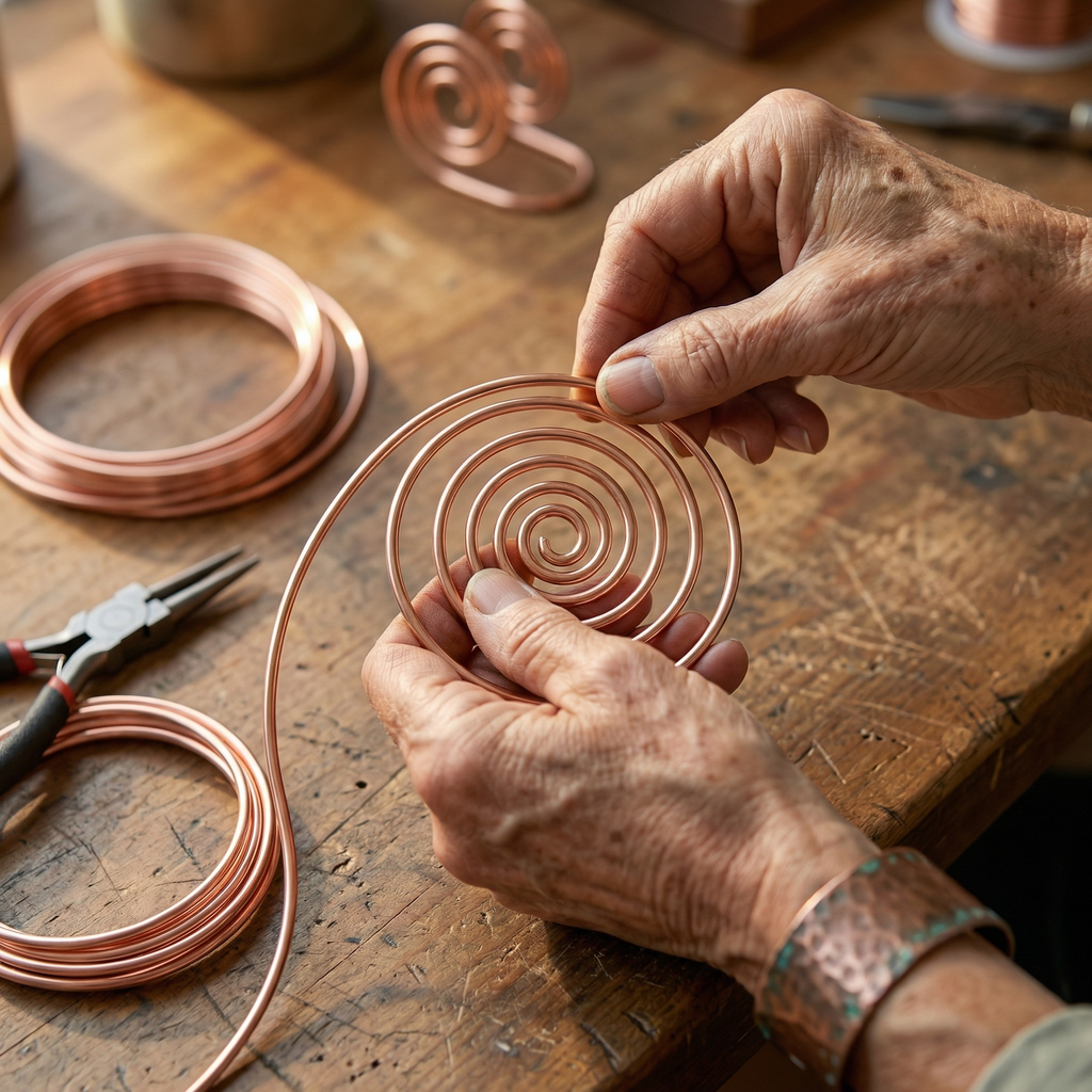 Ember's Flow Copper Hand Spiral