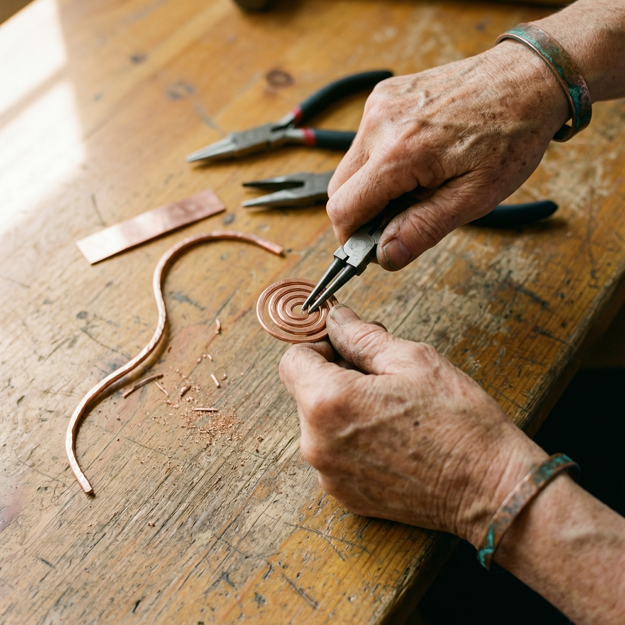 Ember's Coil Copper Anklet