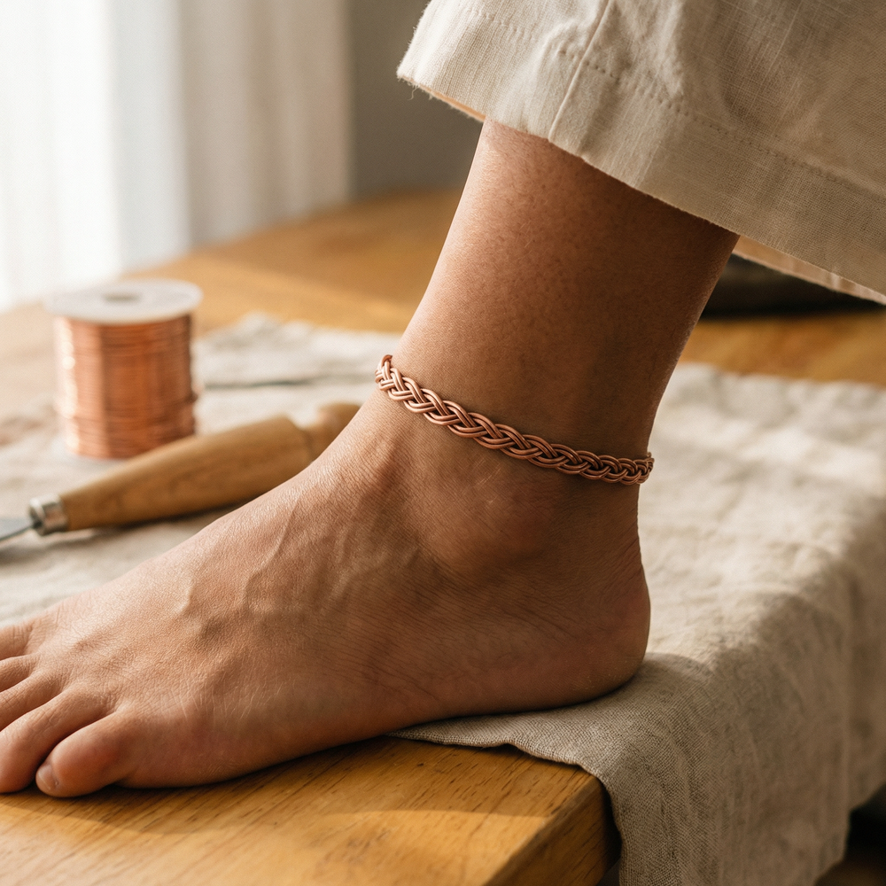 Ember's Reed Copper Anklet