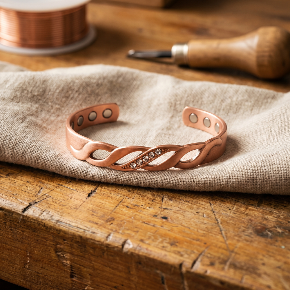 Ember's Seam Copper Bracelet