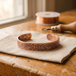 Ember's Moss Copper Bracelet