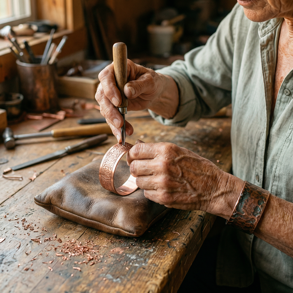 Ember's Drift Copper Bracelet