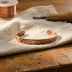 Ember's Furrow Copper Bracelet