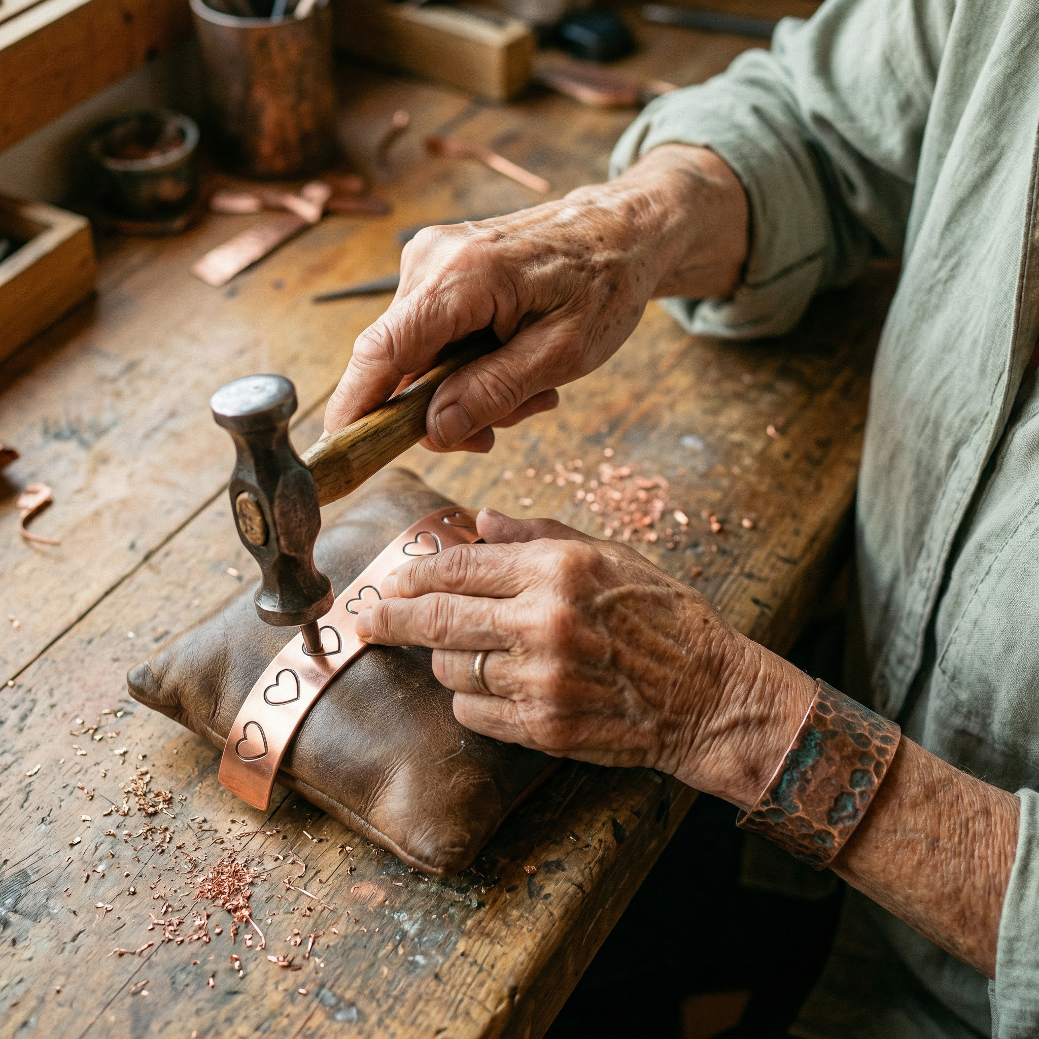 Ember's Hearth Copper Bracelet