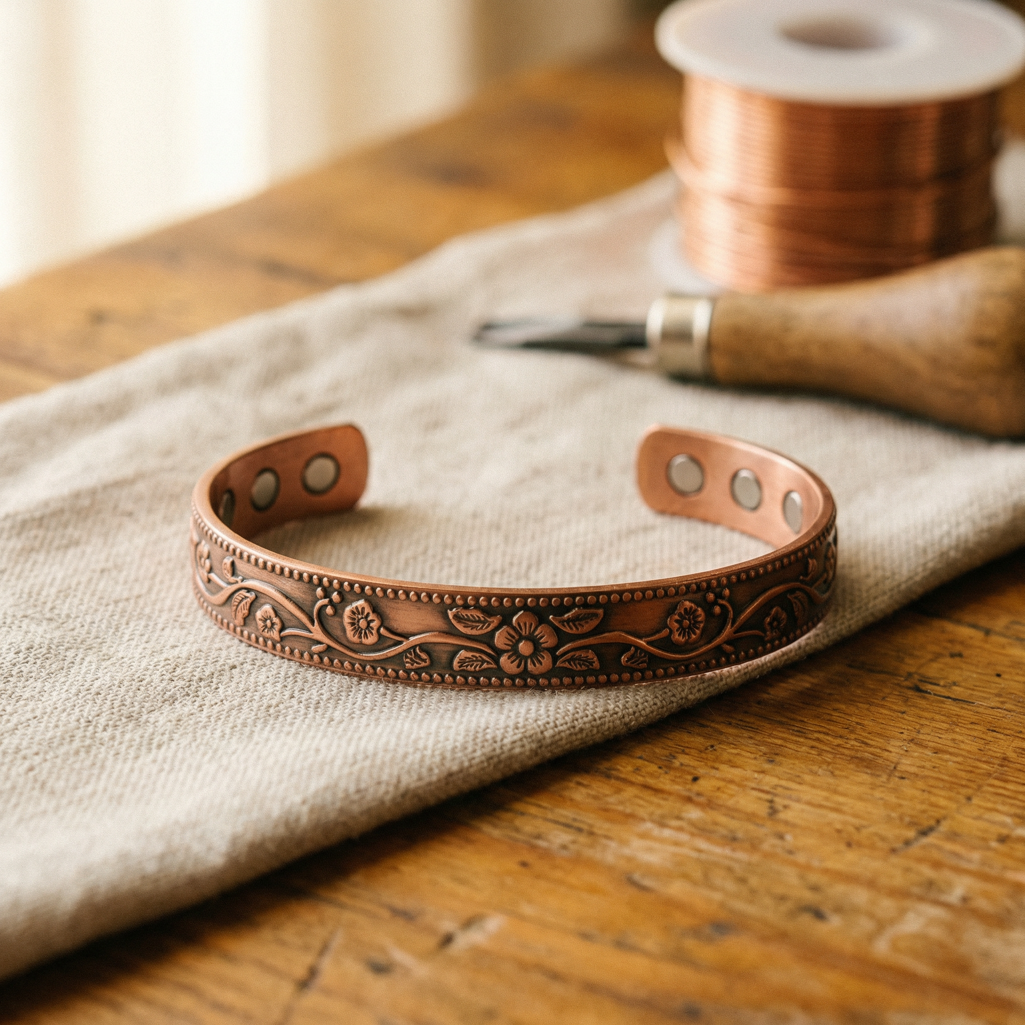 Ember's Knell Copper Bracelet