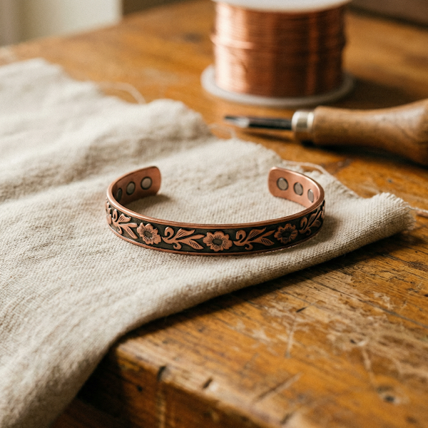 Ember's Vine Copper Bracelet