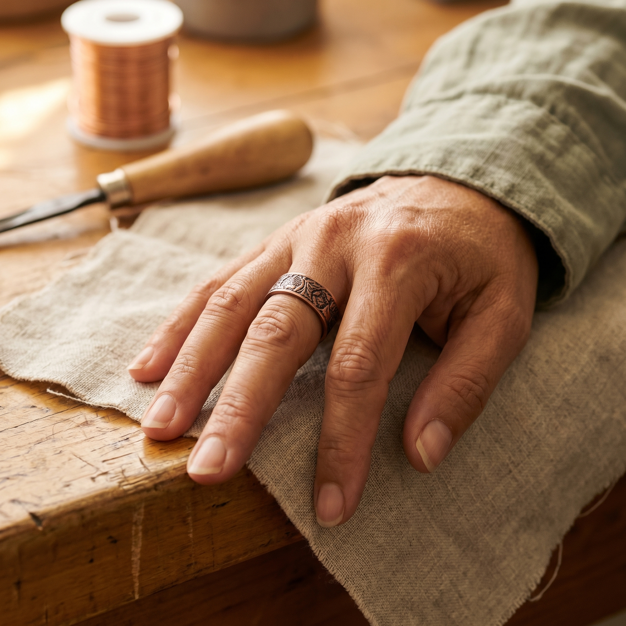 Ember's Bole Copper Ring