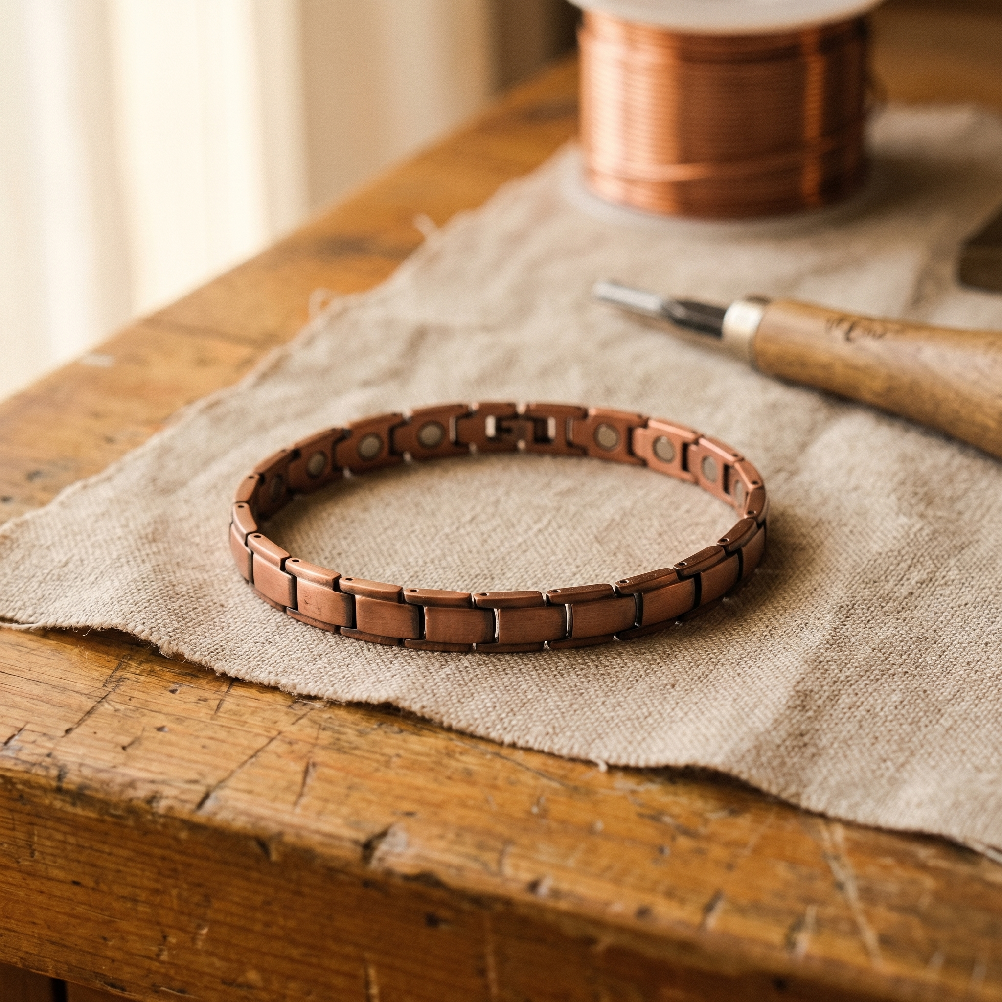 Ember's Shore Copper Anklet