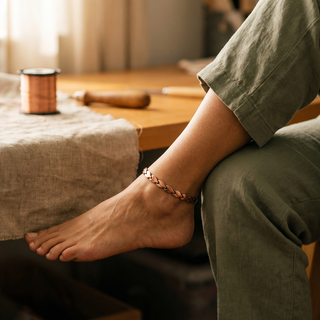 Ember's Marsh Copper Anklet