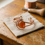 Ember's Sphere Orange Copper Bracelet