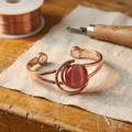 Ember's Sphere Pink Copper Bracelet