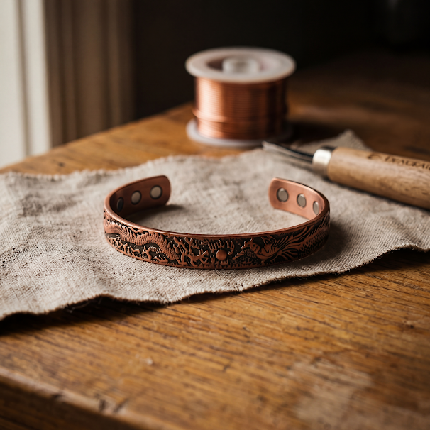 Ember's Loam Copper Bracelet