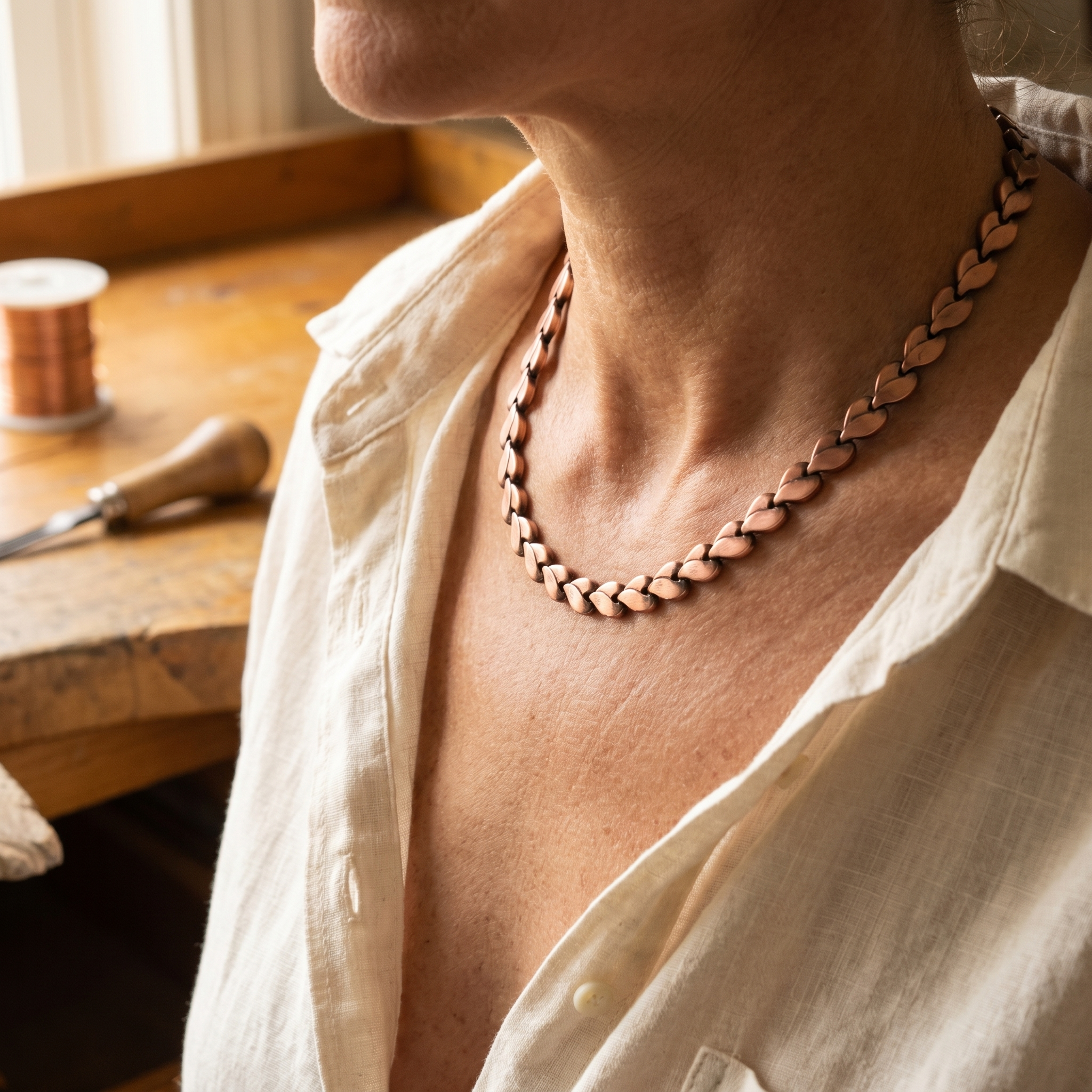 Ember's Briar Copper Necklace