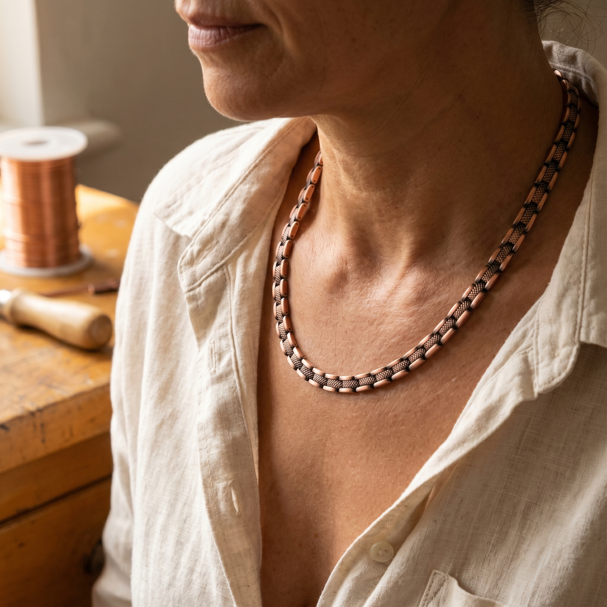 Ember's Haze Copper Necklace