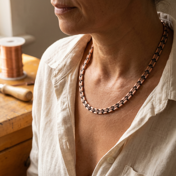 Ember's Haze Copper Necklace