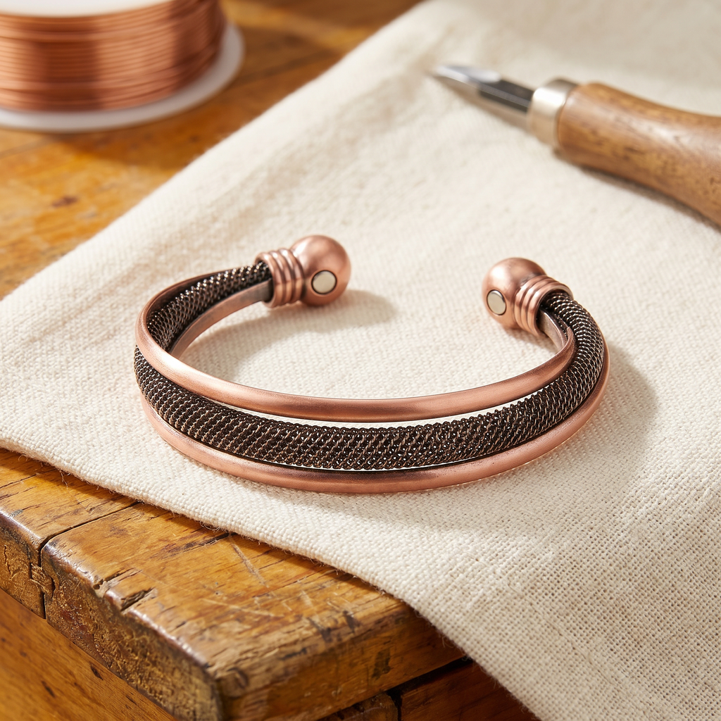 Ember's Cairn Copper Bracelet