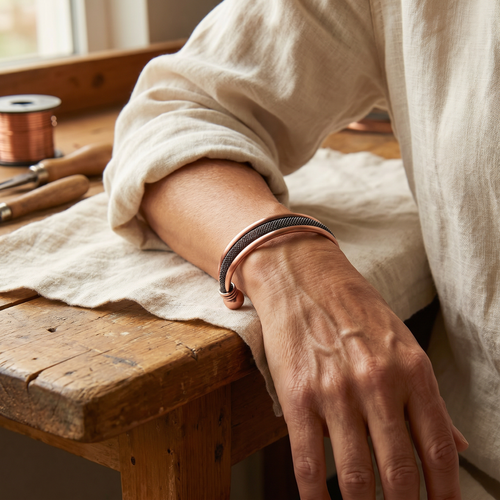 Ember's Cairn Copper Bracelet