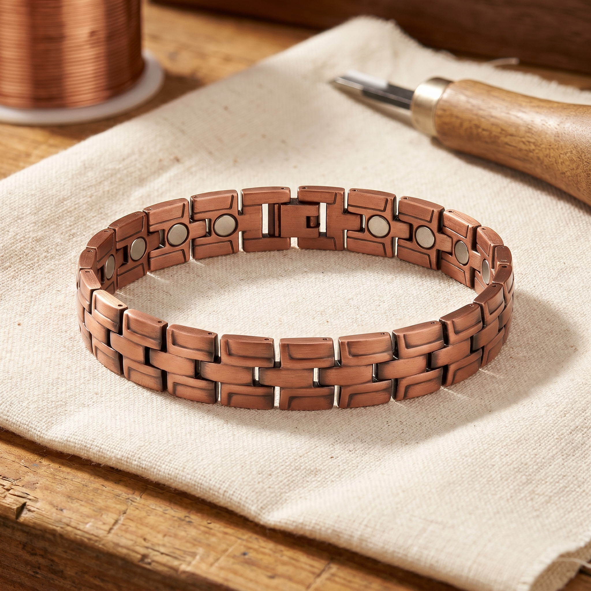 Ember's Gorse Men's Copper Bracelet