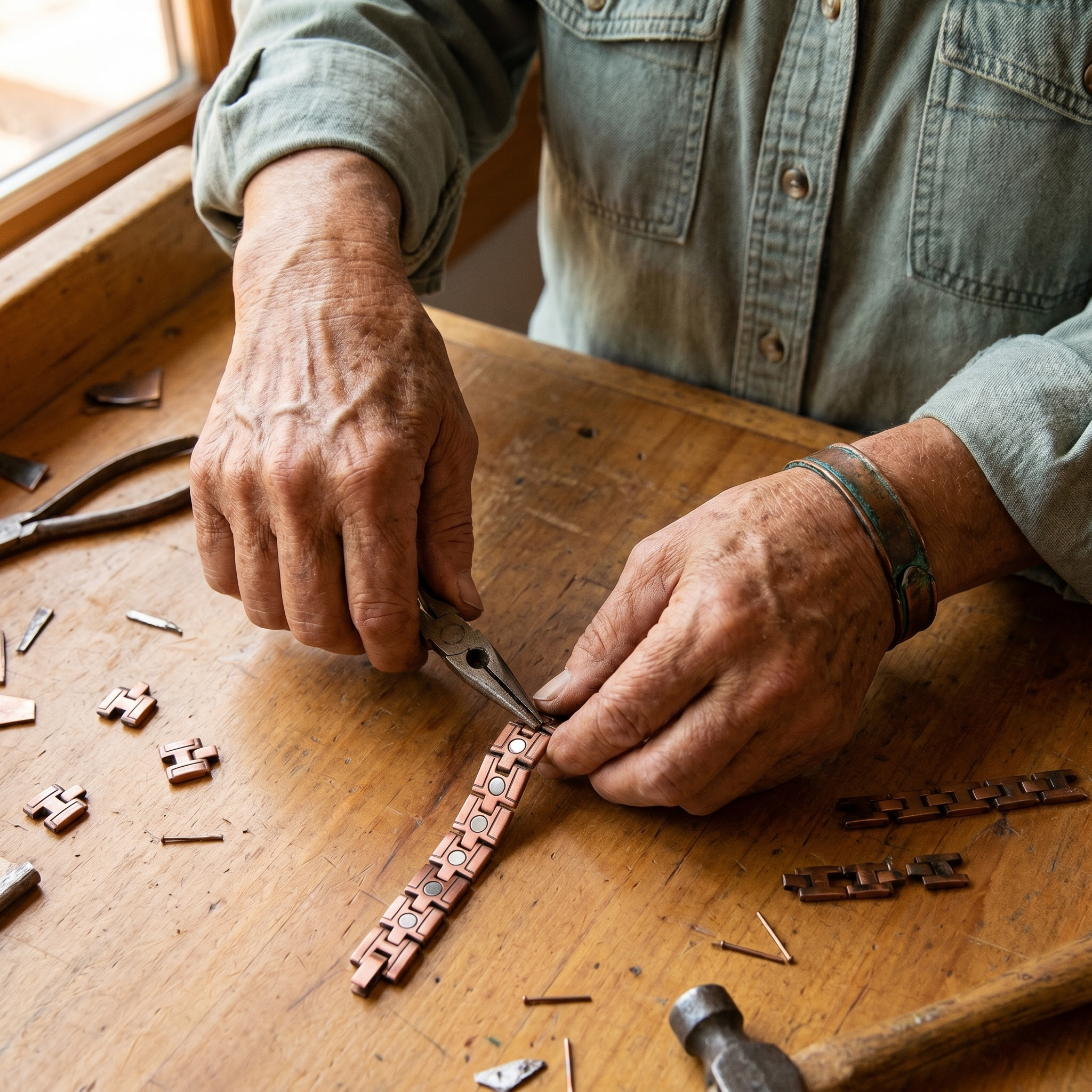 Ember's Gorse Men's Copper Bracelet