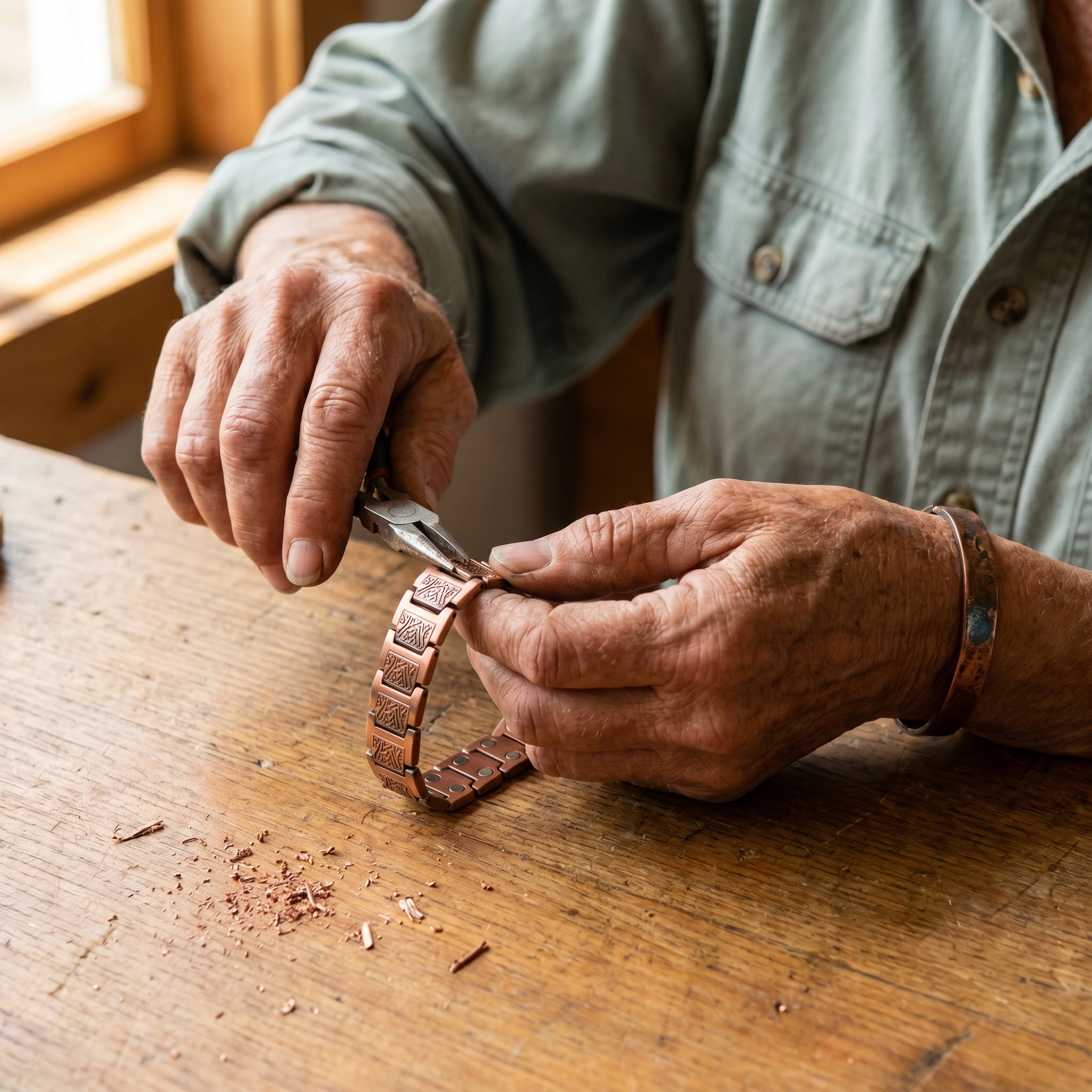 Ember's Glen Men's Copper Bracelet
