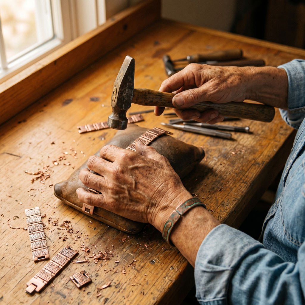 Ember's Grit Men's Copper Bracelet
